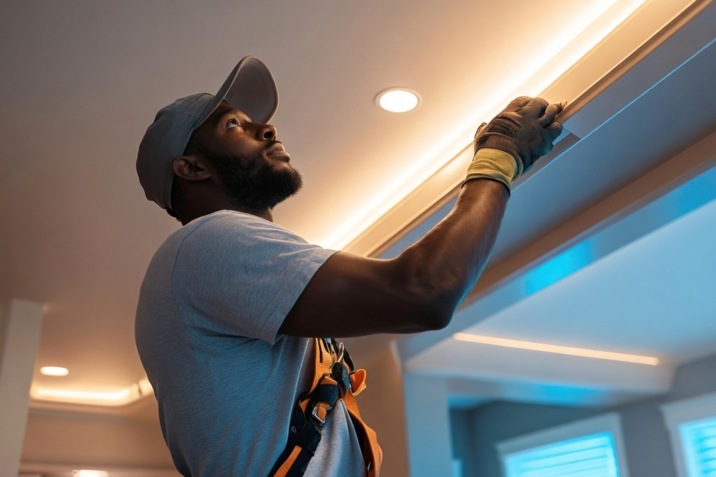 installing lighting fixture